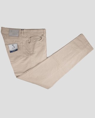 NEW BARBA NAPOLI BEIGE COTTON LYCRA JEANS Jeans EUB 38 BJS2