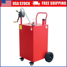 Fuel Caddy, 45 Gallon, Gas Storage Tank on 4 Wheels, with Manuel Transfer Pump