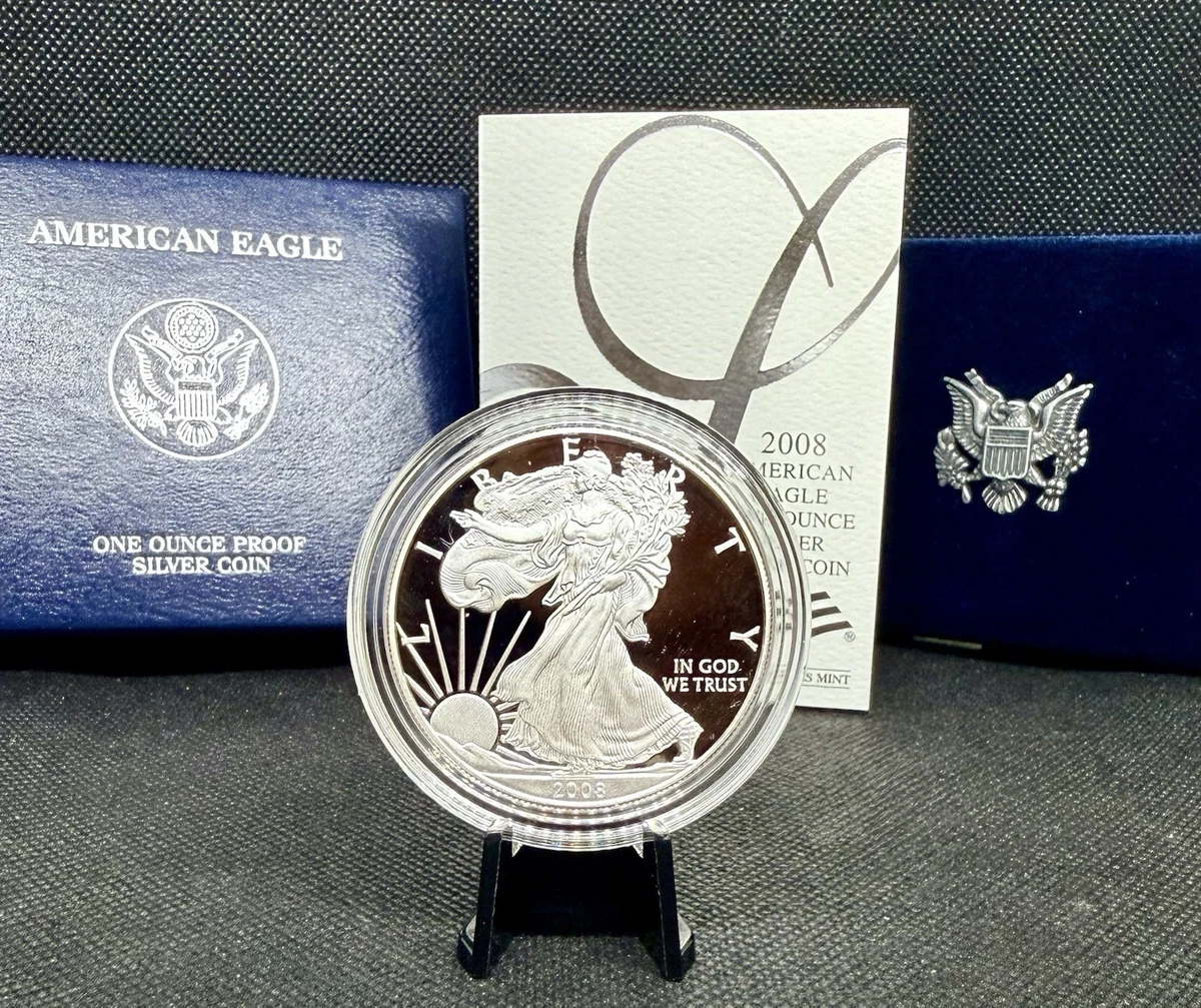 2008年 AMERICAN EAGLE 1オンスプルーフ 銀貨 未流通品 American Eagle Proof 2008 Silver Bullion Coins for sale | eBay