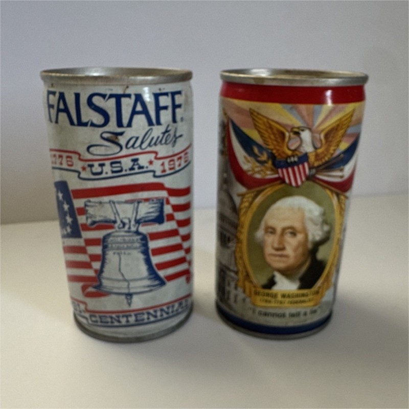 Falstaff Bicentennial & George Washington Collectible Beer Cans