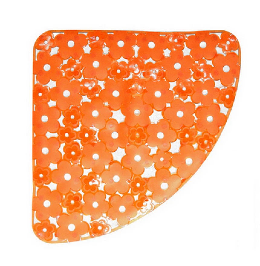 Tappetino Doccia Angolare Antiscivolo – 54x54 Cm – Con Ventose E Fori Di Scarico – Lavabile In Lavatrice – Per Anziani E Bambini