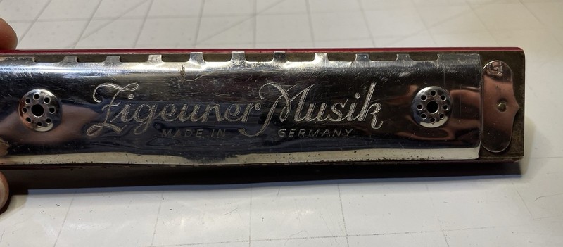 Vintage German Zigeuner Musik Harmonika Key G 6” Harmonica Musical Instrument