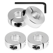 Split Shaft Collar, 4Pcs 15Mm Aluminum One Piece Shaft Locking Collars, 15Mm Bor