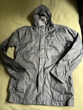 Columbia Rain Jacket Junior Youth Size L 14-16 Full Zip Hooded Waterproof Black