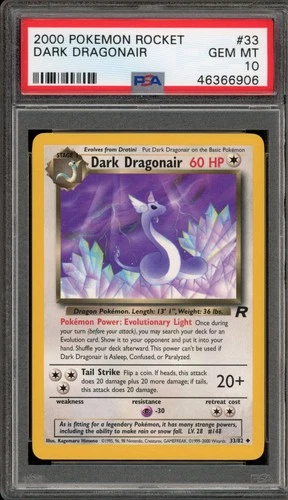 Pokemon Dark Dragonair Team Rocket #33 PSA 10 Gem Mint