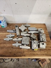 Huge Lot Of Apppleton Electrical Outlet Unilets Metal All Sizes New