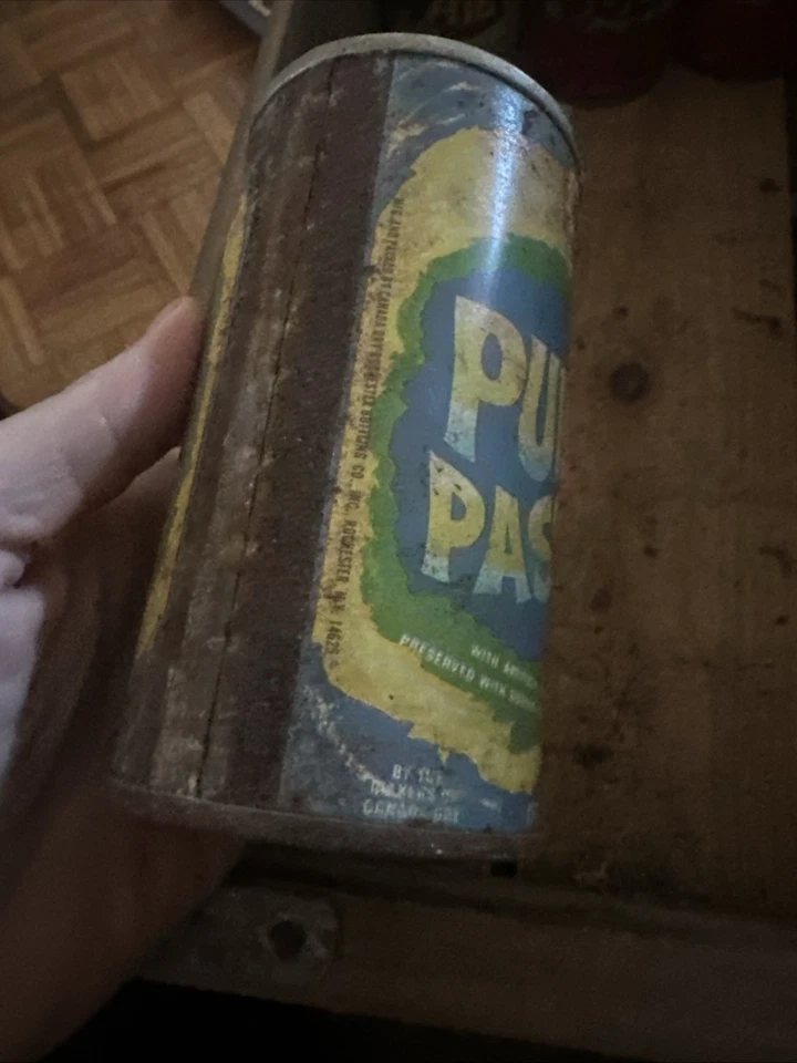 Purple Passion  Flat Top Vintage Can Metal Tin RARE - Image 3 of 4