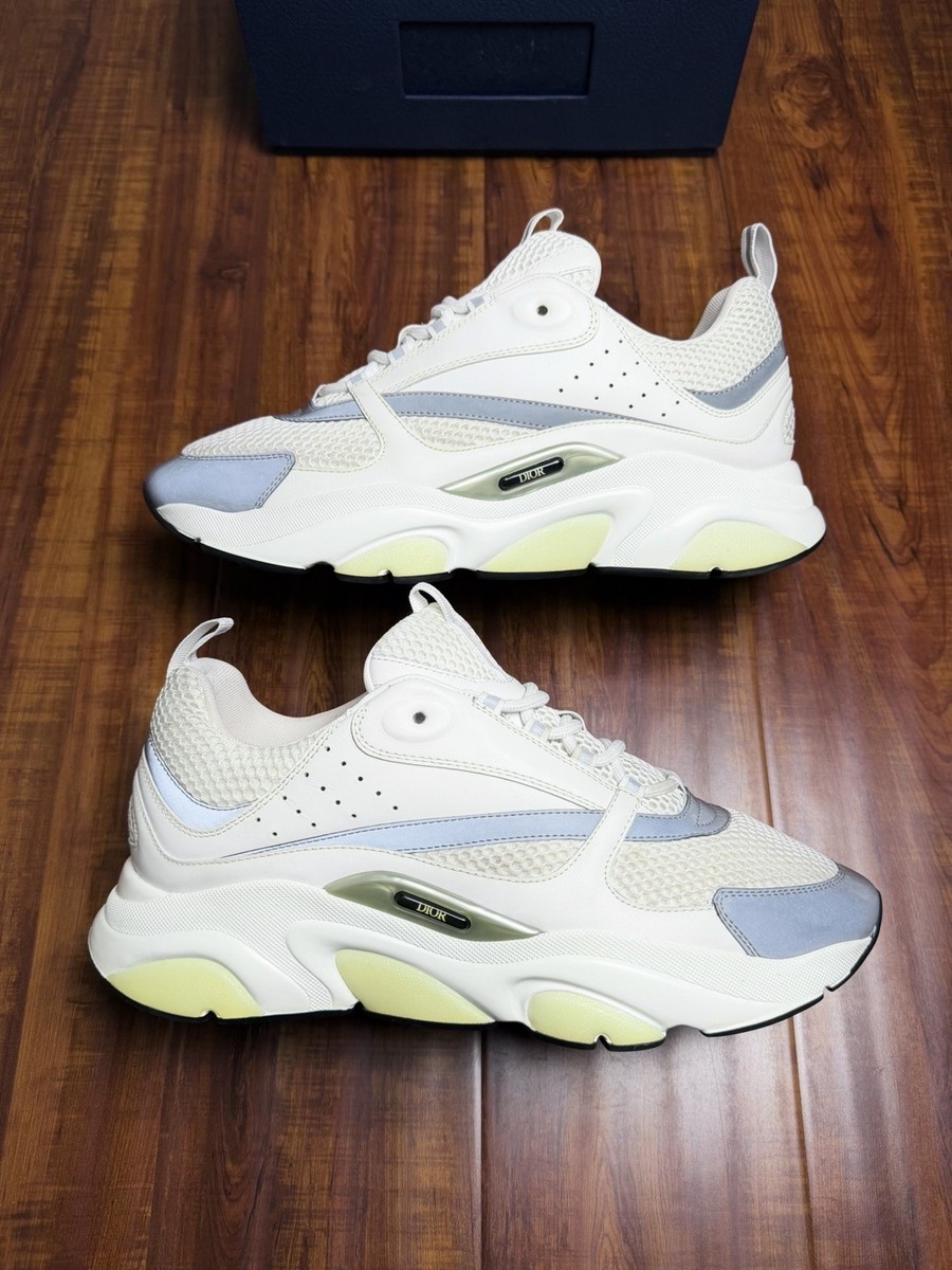 Dior B22 Reflective Mens White Grey Mens Sneakers - Size 46D 13US