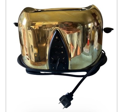 Retro Vtg GOLD Command Performance Gold Toaster EP325GD Pop-Up Toaster 