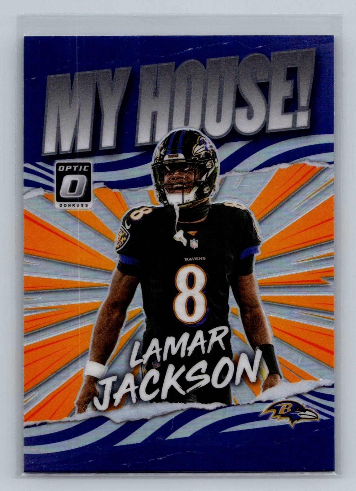 2021 Donruss Optic Lamar Jackson #MH-9 My House! Baltimore Ravens *