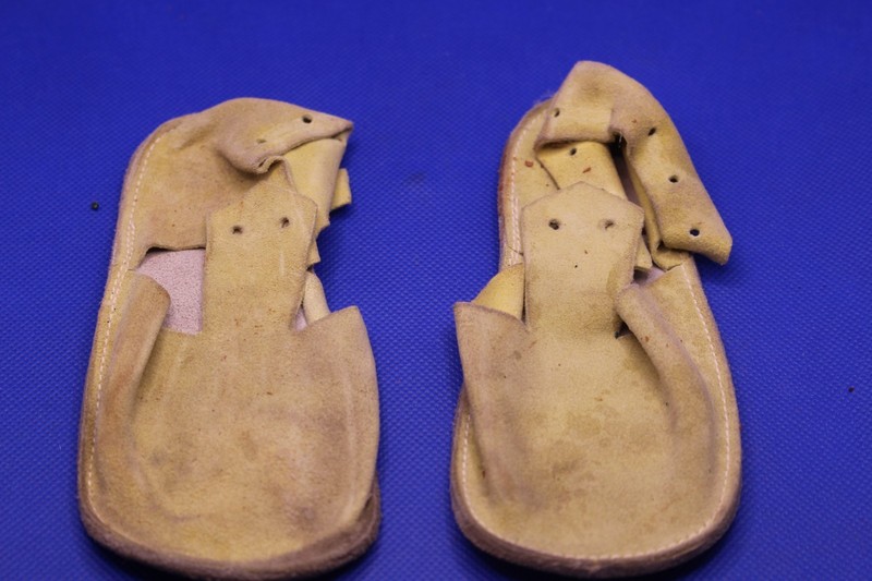 Vintage Antique Baby Doll Shoes Leather Suede Light Beige
