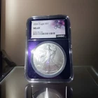 2026 American Silver Eagle NGC MS69 | 1 oz .999 Fine - TraderBea Purple Core!