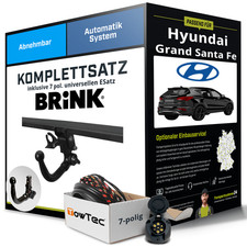 Für HYUNDAI Grand Santa Fe Anhängerkupplung abnehmbar +eSatz 7pol uni. 13- NEU