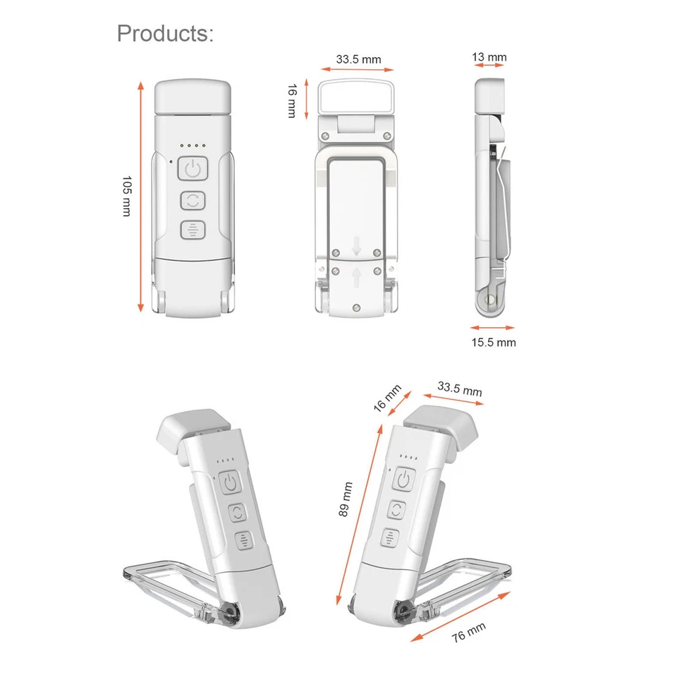 Reading Lights For Books In Bed Clip-on LED USB Rechargeable Lamp Eye-protection - Image 2 of 4