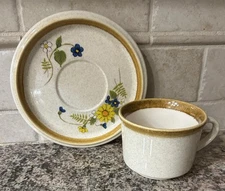 Mikasa Garden Bouquet Cup & Saucer Set Stoneware F5815