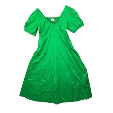 NWT Old Navy Puff Sleeve Maxi Dress Kelly Green Smocked A Line Medium