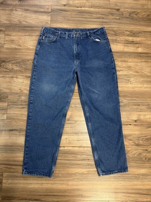 Carhartt 02/2007 Relaxed Fit Heavyweight Flannel-Lined Jeans Denim Pants 44x34