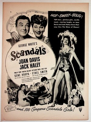 RKO George White's Scandals 1945 Movie Film Ad Joan Davis Jack Haley Gene Krupa