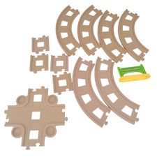 Elc Happyland Bundle Joblot Brown Train Track 12 Pieces