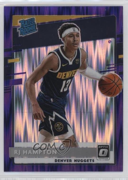 2020 Panini Donruss Optic Rated Rookie Purple Shock Prizm RJ Hampton #174 10ba