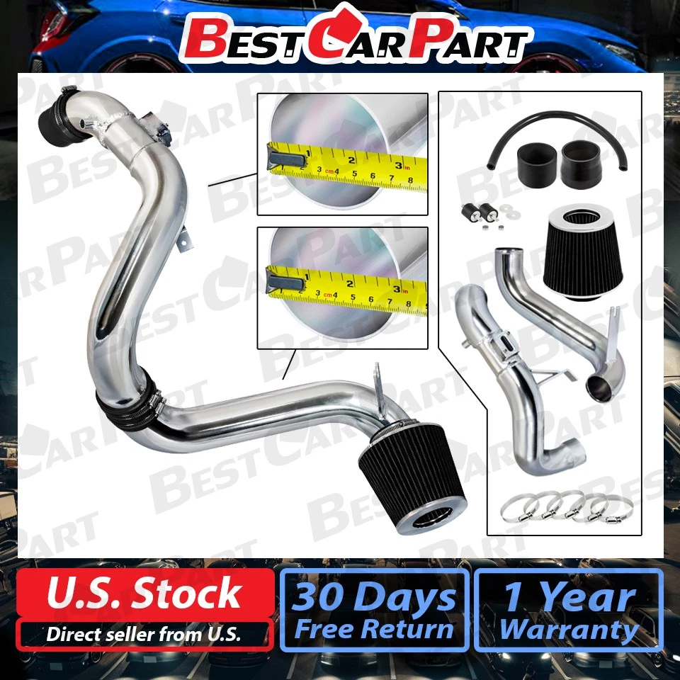 Sistema de carreras de admisión de aire frío BCP NEGRO 12-15 Honda Civic EX/LX/DX 1,8 L + filtro Foto 2 de 4