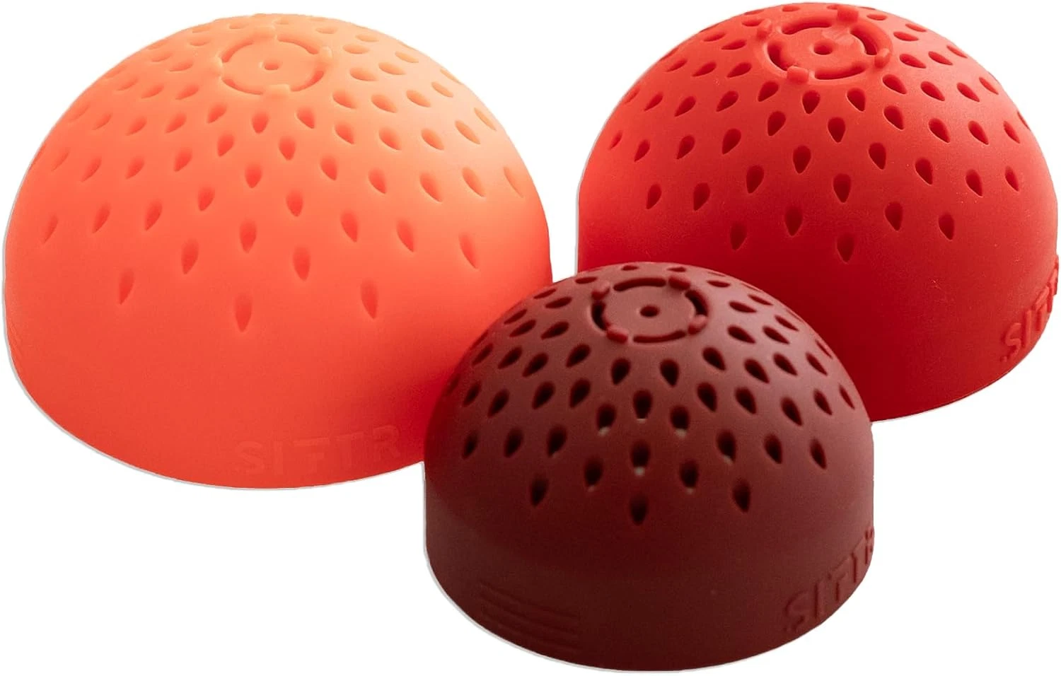 RED Nesting Can Strainer Mini Colander Set Space Saving Small Colanders Gadget