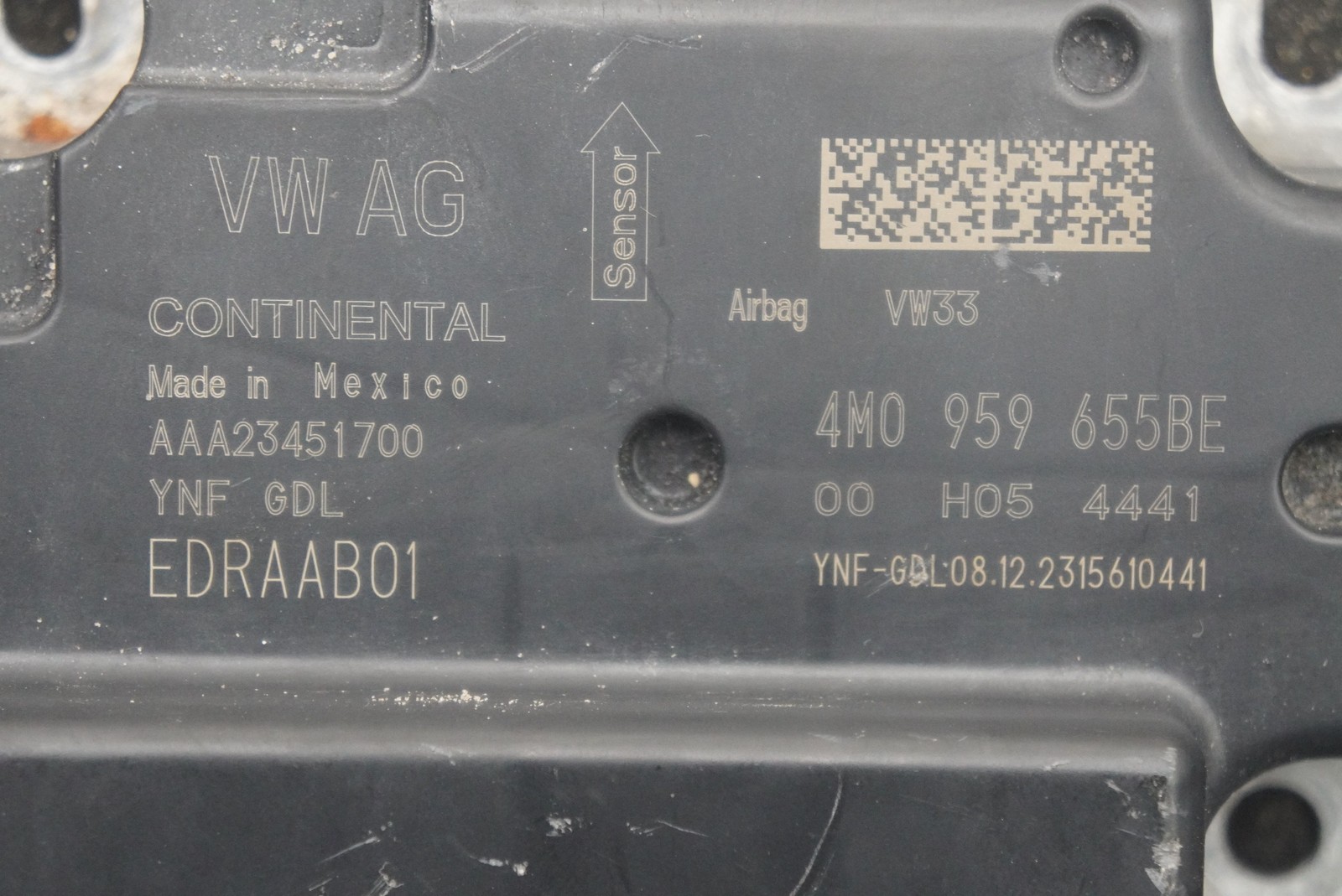 Air Safety Bag Computer Control Module 4M0959655BE Lamborghini Urus S 2024 *Note