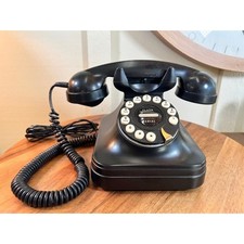 Vintage 50's Style, Black, Land Line, Phone, Non Working-Display Phone B80-2-12