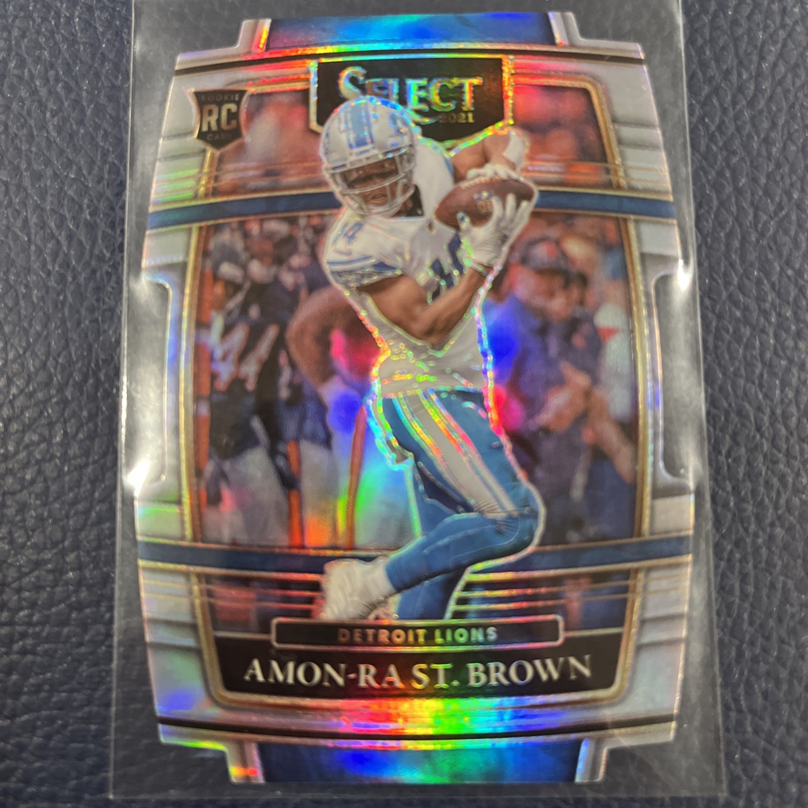 2021 Panini Select - Concourse Amon-Ra St. Brown #73 Silver Prizm Die-Cut (RC)