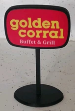 GOLDEN CORRAL BUFFET AND GRILL Miniature Restaurant Sign. 3d Printed. 5.5" Tall