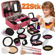 Kinderschminke Schminkkoffer Mädchen,Kosmetik-Spielzeug-Set Geschenke für Kinder