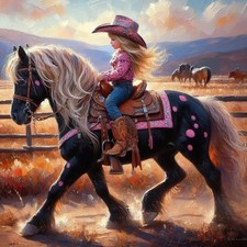Girl Diamond Art Kits for Adults - Horse Diamond Painting Kits for Adults Beginn