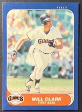 1986 Fleer Baseball Update Will Clark RC #U-25 NR-MINT