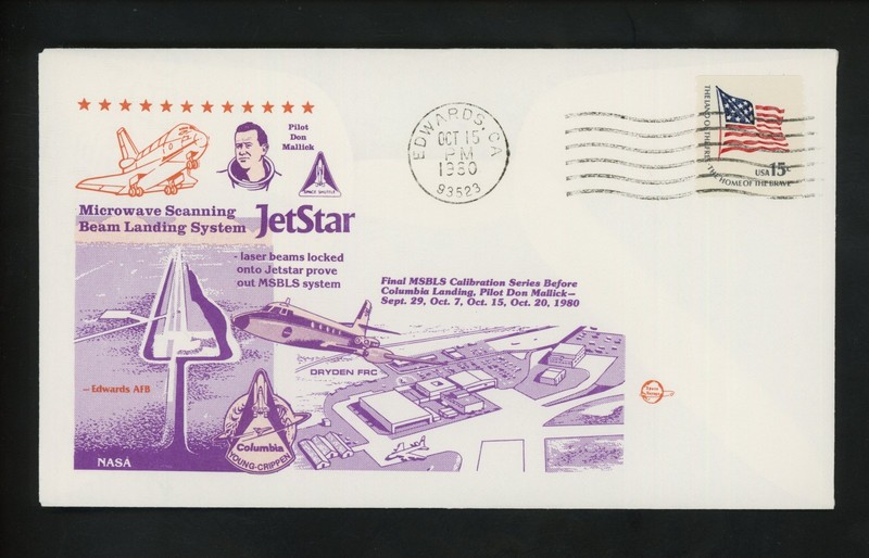 US Space Cover Shuttle Test Flight Jetstar MSBLS  AFB Edwards CA 10/15/1980