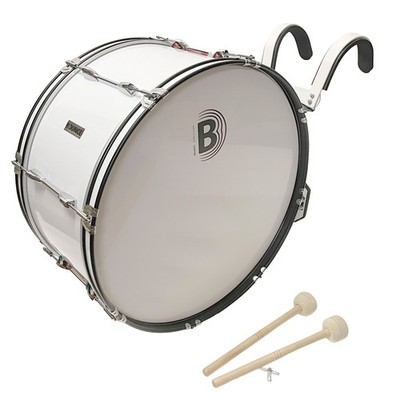 Große Trommel Bounce MB-1 26'' x12'' White Marching Bassdrum Marching Drum NEU