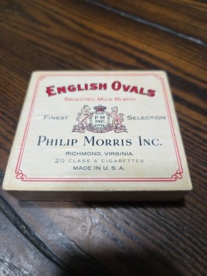 english ovals cigarettes for sale Vintage Philip Morris English Ovals Cigarette Empty Box english ovals cigarettes for sale Vintage Philip Morris English Ovals Cigarette Empty Box