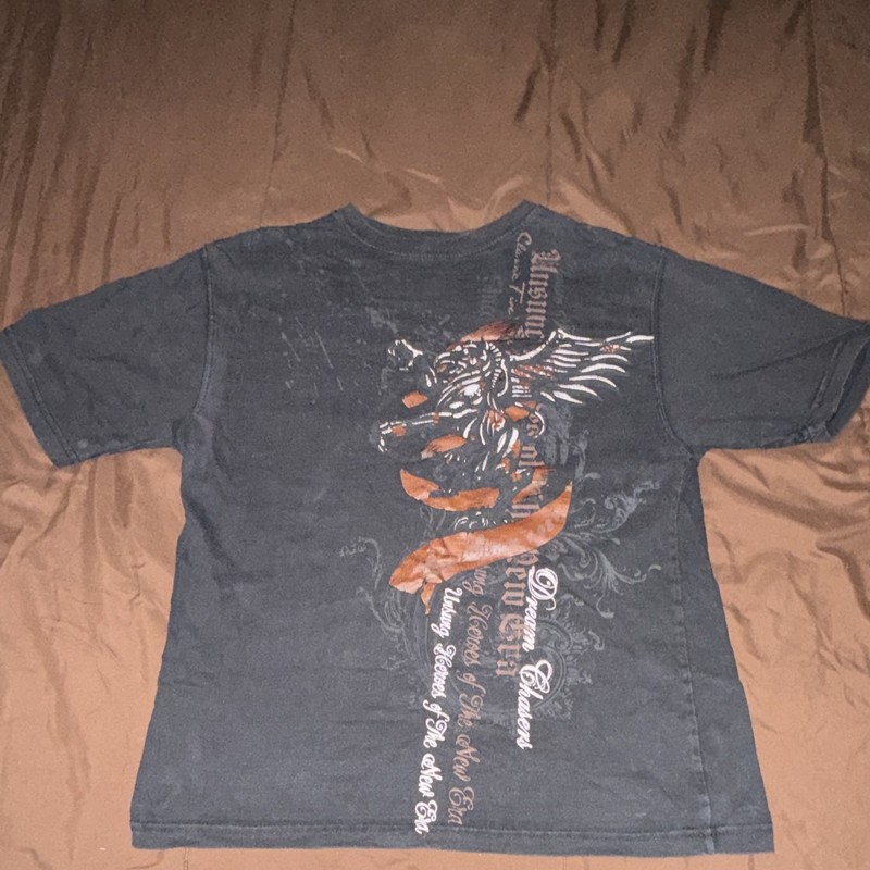 Ecko Unltd. Men's Black Dragon Graphic Logo Crew Neck Short Sleeve T-Shirt M