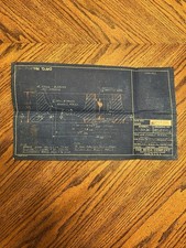 Antique 1934 The Buda Company Railroad Train Car Brake Drum Blueprint Paperwork
