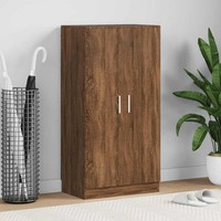 Schuhschrank Braun Eichen-Optik 55X35X108 Cm Holzwerkstoff