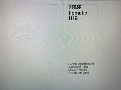 Pfaff 1119  Manual  Digital