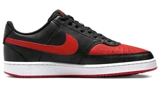Nike Court Vision Low Next Nature Shoes Mens Black University Red FJ0685 010