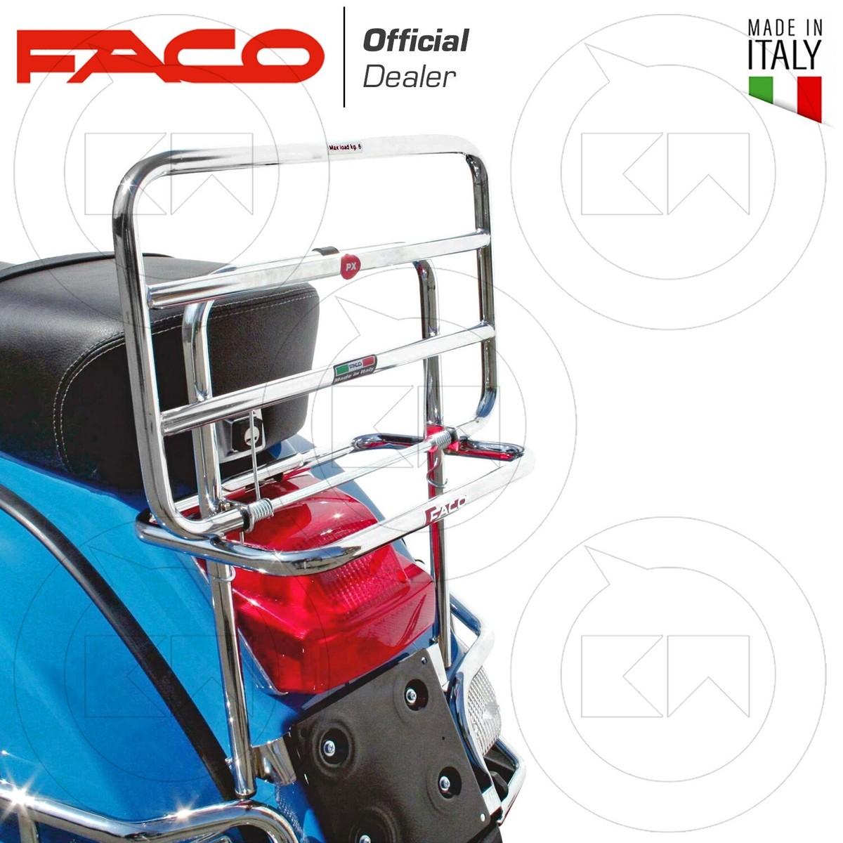 F.a. Portapacchi Anteriore Cromato Piaggio Vespa Px 125 150 200 Aderente