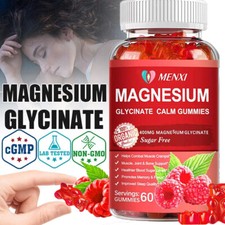 Magnesium Glycinate 400mg-High Absorption,Improved Sleep,Stress  Anxiety Relief