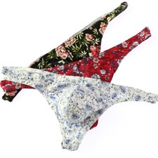 3PCS Male Exotic Slips Mens String Tanga Mini Bikini Thongs Underwear Low Rise