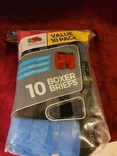 BOYS FRUIT OF THE LOOM BOXER BRIEFS 10 PACK SIZE S 6-8 NWT REG LEG BGOO662