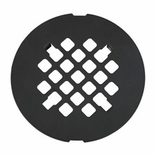 4-1/4" OD Shower Drain Cover and Grate Strainer Replacement Matte Black Snap-in