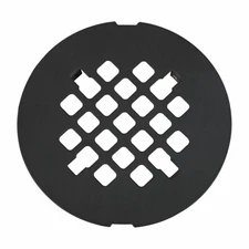 4-1/4" OD Shower Drain Cover and Grate Strainer Replacement Matte Black Snap-in
