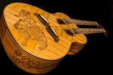 Blueberry Handmade Double Neck Acoustic Guitar Celtic FanFret Pre-Order 90 Days