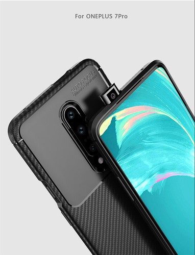 Case for OnePlus 7T Ultra Slim Carbon Fiber Soft TPU Shockproof Cover - Picture 11 of 13