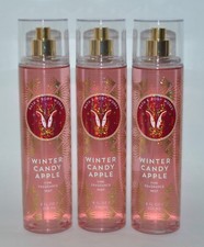 3 BATH BODY WORKS WINTER CANDY APPLE FINE FRAGRANCE MIST SPRAY 8 OZ LARGE LOT